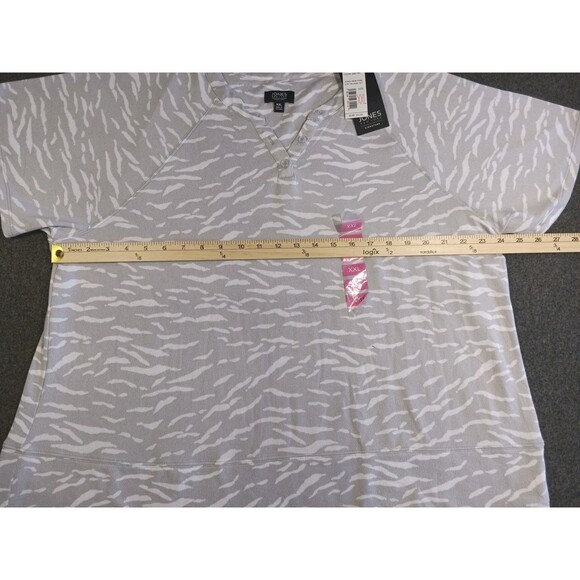 Jones New York Women’s Sleep Shirt Size XXL Short Sleeve Top Only - Picture 5 of 8